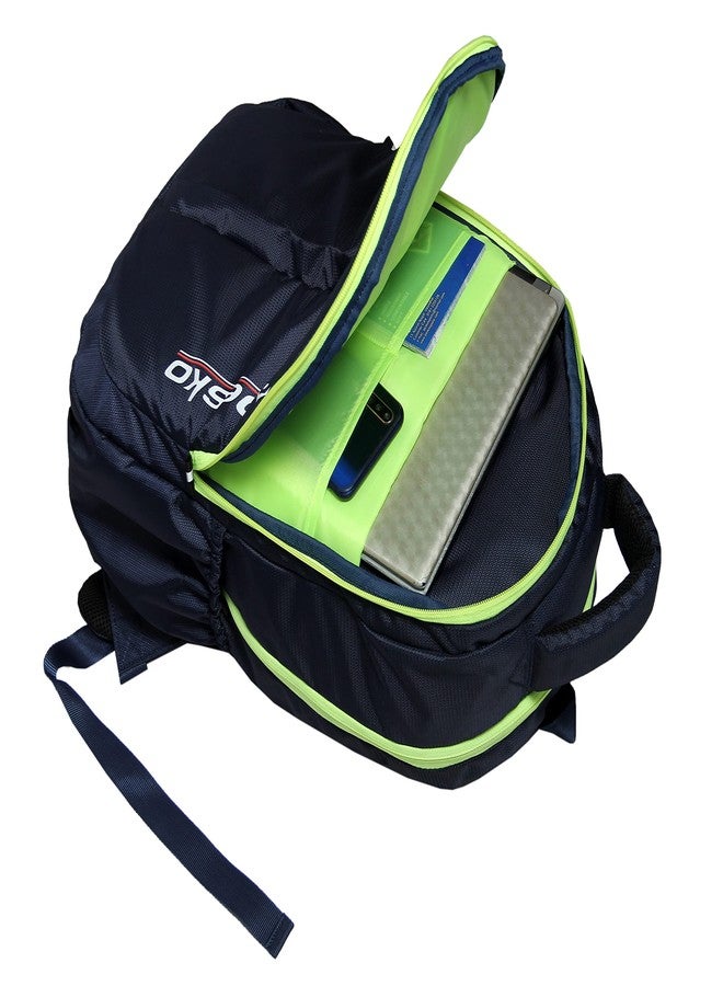 PESKO Laptop Backpack Backpack Bag For Sports And Travelling Use Green Black (Pack Of 1) - Image 3