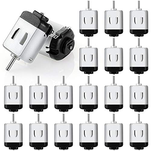 Mudder 20 Pieces Micro Electric Motor DC 153V 23000RPM Cars Toys Rectangular Small Electric Motor for DIY Toys Science Projects Metal Engine Motor Kit - Image 1