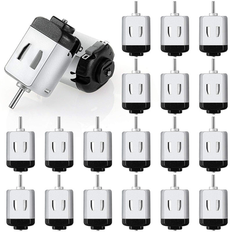 Mudder 20 Pieces Micro Electric Motor DC 153V 23000RPM Cars Toys Rectangular Small Electric Motor for DIY Toys Science Projects Metal Engine Motor Kit - Image 2