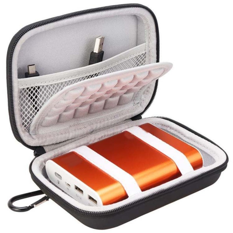 حقيبة حمل القرص الصلب، متوافقة مع ألعاب Toshiba Canvio Basics Flex Advance، مقاس 2.5 بوصة/ 6.3 سم 1 تيرابايت - 4 تيرابايت HDD، مقاومة للصدمات، حقيبة سفر، أسود + رمادي - Image 1