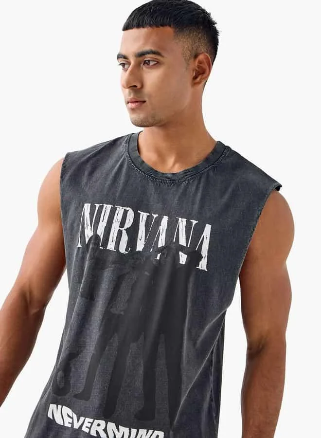 SP Characters Nirvana Print Sleeveless T-shirt