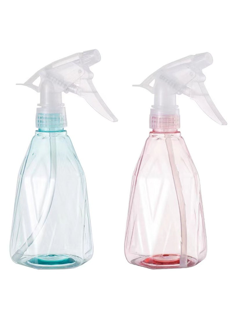 Qiccijoo Qiccijoo Spray Bottles 2 Pack 500ml/17oz Empty Plastic Spray Bottles for Cleaning,Hair,Solutions,Plants, Pets, Squirt Bottle Adjustable Fine Mist to Stream (Green & Orange) - Image 1