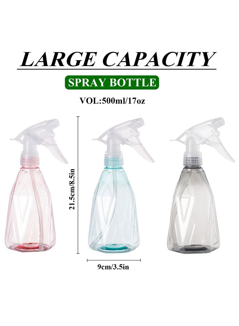 Qiccijoo Qiccijoo Spray Bottles 2 Pack 500ml/17oz Empty Plastic Spray Bottles for Cleaning,Hair,Solutions,Plants, Pets, Squirt Bottle Adjustable Fine Mist to Stream (Green & Orange) - Image 2