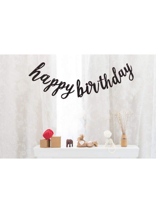 FECEDY Black Happy Birthday Alphabet Banner for Decorations - Image 3