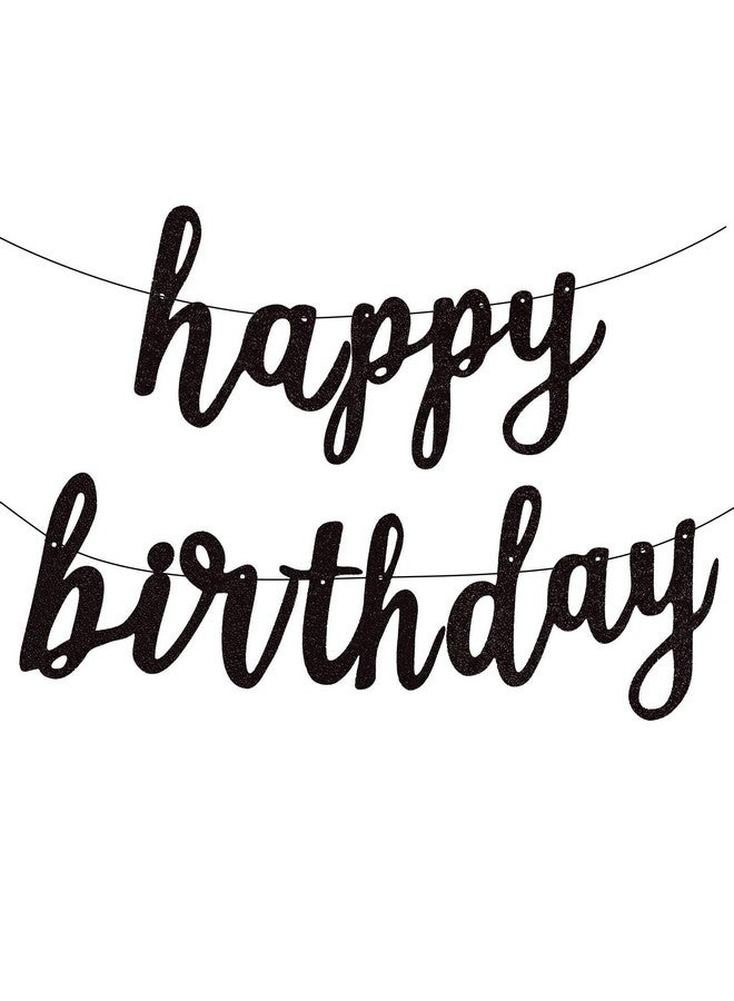 FECEDY Black Happy Birthday Alphabet Banner for Decorations - Image 1