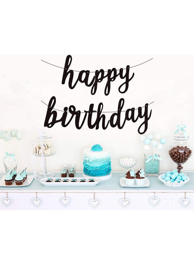 FECEDY Black Happy Birthday Alphabet Banner for Decorations - Image 4