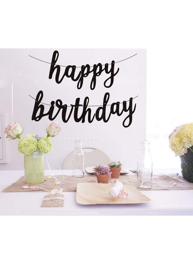 FECEDY Black Happy Birthday Alphabet Banner for Decorations - Image 5