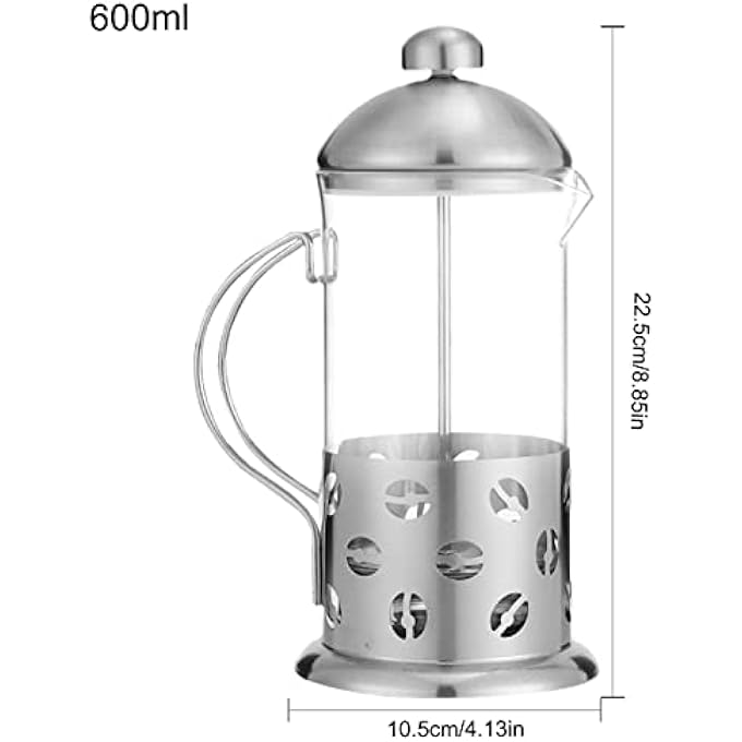 FITTO Maker Stainless Steel Insulated Coffee Press 304 Grade 3Level Filtration System Dishwasher Safe 600Ml - Image 5