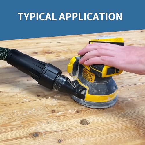 Opzour DWV9000 Quick Connector, 1-1/4 Inch Dust Collection Adapter Fits for Most DeWalt Vacuum Hose on Sander, Miter Saw, Table Saw, Dust Extractors, Vacuum Attachments - Image 3