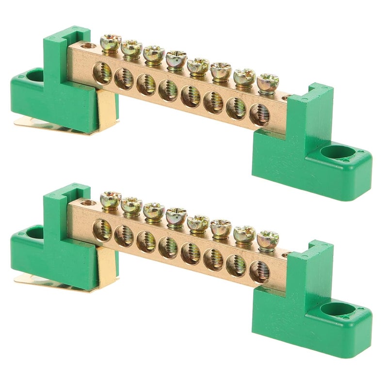 Global sizing options Didiseaon 2pcs Copper Grounding Bus Bar 6-Terminal Positions Green Insulated Ground Distribution Block for Electrical Wiring and Power Distribution Modern look Storage transit efficiency build Practical versatile construction Various size alternatives Low maintenance Low dust buildup Global flexible assemble picks Air & land transit compatible Flexible varied design Light precision processed material Multi-market matching options Globally selected raw material Different assemble options Multi-category warehouse equip Desert area eligible deliver Multi-use detailed build Strong durable raw material High precision lightweight material Classic design alternatives Most item matching trendy design Bug proof seal Fast & slow shipment compatible Local market compliant trusted quality All condition resistant crafted quality - Image 1