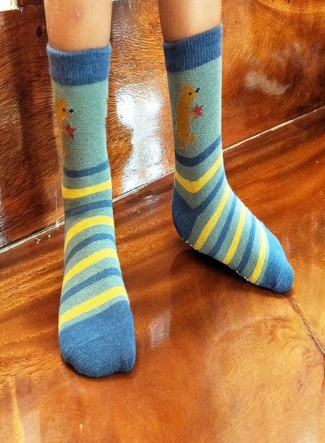 Yanwenx Organic Cotton Anti Skid Grip Socks for Kids Multi-Colored(Assorted) Ankle/Calf Length Socks Pack Of 6_6-12 Months - Image 4