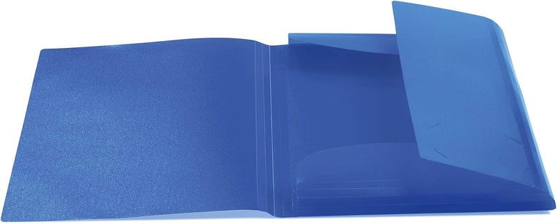 Herma Elastic Folder Translucent in Navy Blue, A3, Sturdy Plastic, with 3 Inner Flaps, 1 Span Folder - Image 2