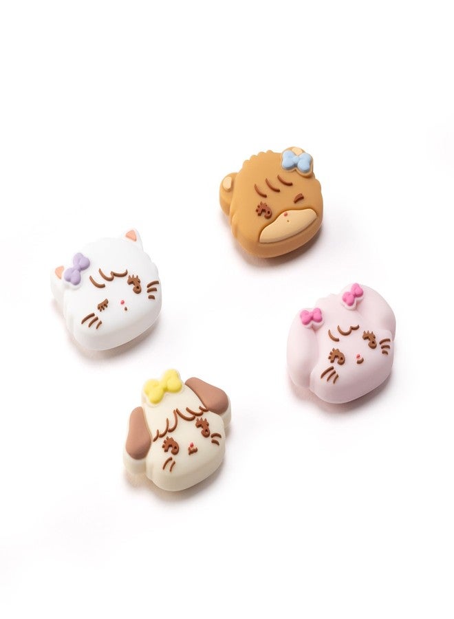 GeekShare 4PCS Switch Thumb Grip Caps,Kawaii Thumbstick Caps,Soft Silicone Joystick Cover Compatible with Switch/OLED/Switch Lite - Mikko Sweet Thoughts - Image 1