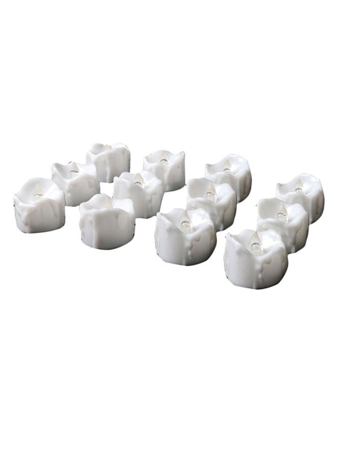 NIBEMINENT 12-Piece Electronic LED Candle Set White - Image 1
