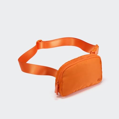 Pander Two Way Zipper Fanny Pack Nylon Everywhere Belt Bag for Women, Water Repellent Waist Packs, Crossbody Bags with Adjustable Strap (Dark Orange). - Image 3