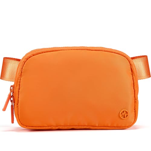 Pander Two Way Zipper Fanny Pack Nylon Everywhere Belt Bag for Women, Water Repellent Waist Packs, Crossbody Bags with Adjustable Strap (Dark Orange). - Image 1