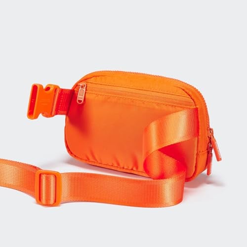 Pander Two Way Zipper Fanny Pack Nylon Everywhere Belt Bag for Women, Water Repellent Waist Packs, Crossbody Bags with Adjustable Strap (Dark Orange). - Image 4