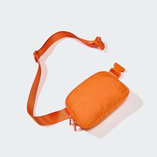 Pander Two Way Zipper Fanny Pack Nylon Everywhere Belt Bag for Women, Water Repellent Waist Packs, Crossbody Bags with Adjustable Strap (Dark Orange). - Image 2