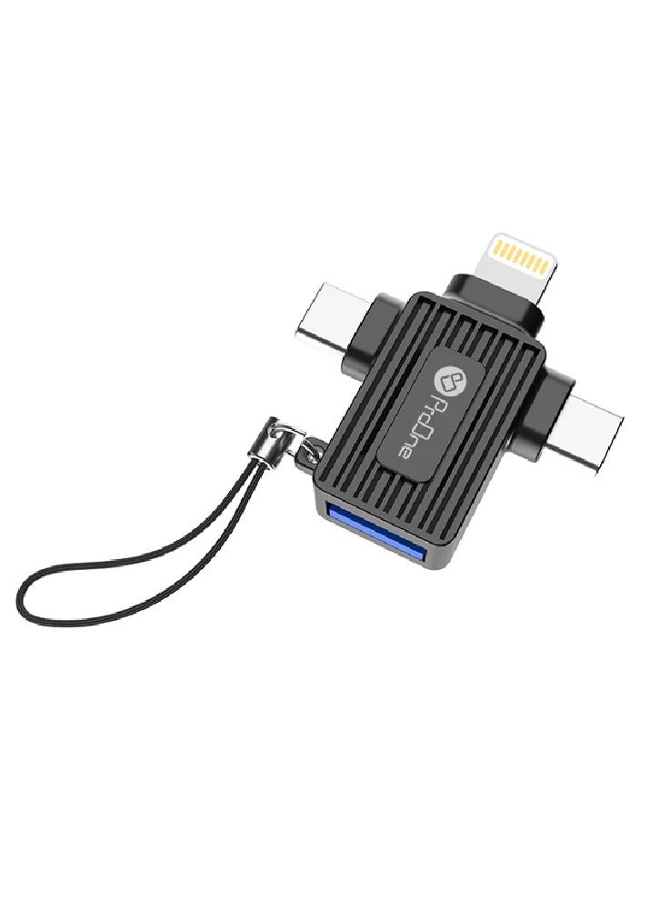 ProOne 3 IN 1 OTG Adaptor Compatible with Lightning/Micro/Type-C/USB 3.0 Super Fast Transmission, Compatible with iPhone 14 Pro max, 14 Pro, Galaxy S22, s21, Huawei, Macbook Pro, PS4, PS5 - OTG - Image 1