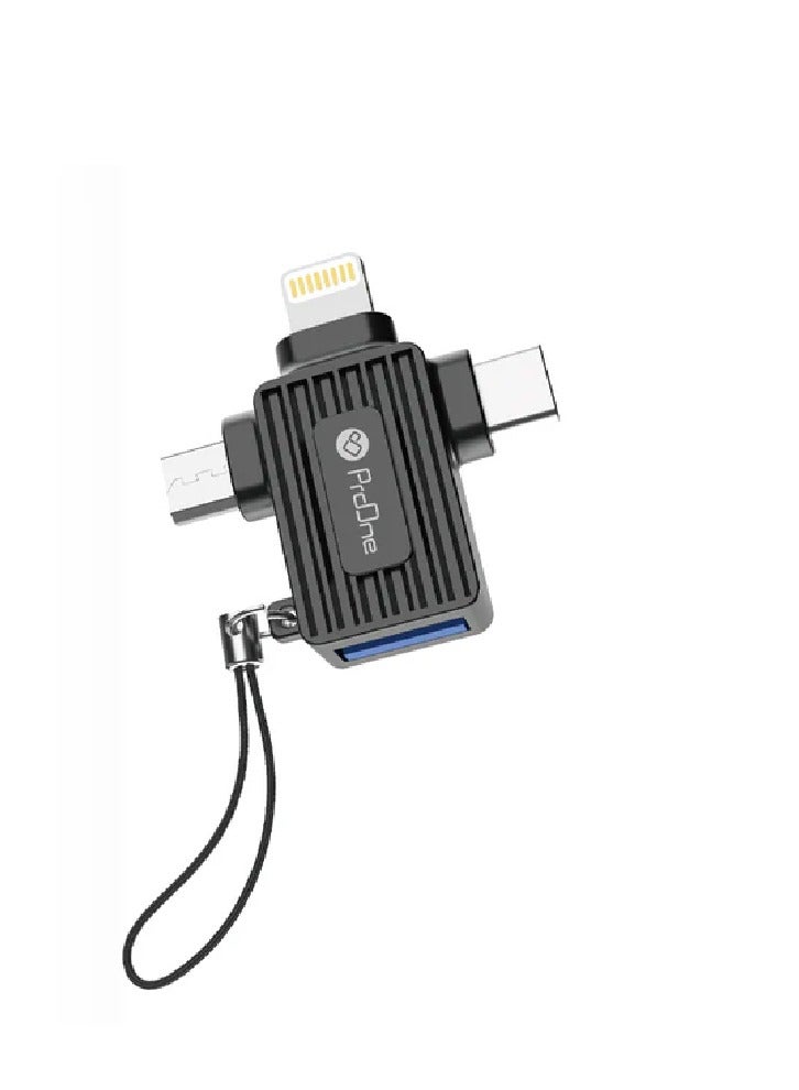 ProOne 3 IN 1 OTG Adaptor Compatible with Lightning/Micro/Type-C/USB 3.0 Super Fast Transmission, Compatible with iPhone 14 Pro max, 14 Pro, Galaxy S22, s21, Huawei, Macbook Pro, PS4, PS5 - OTG - Image 2