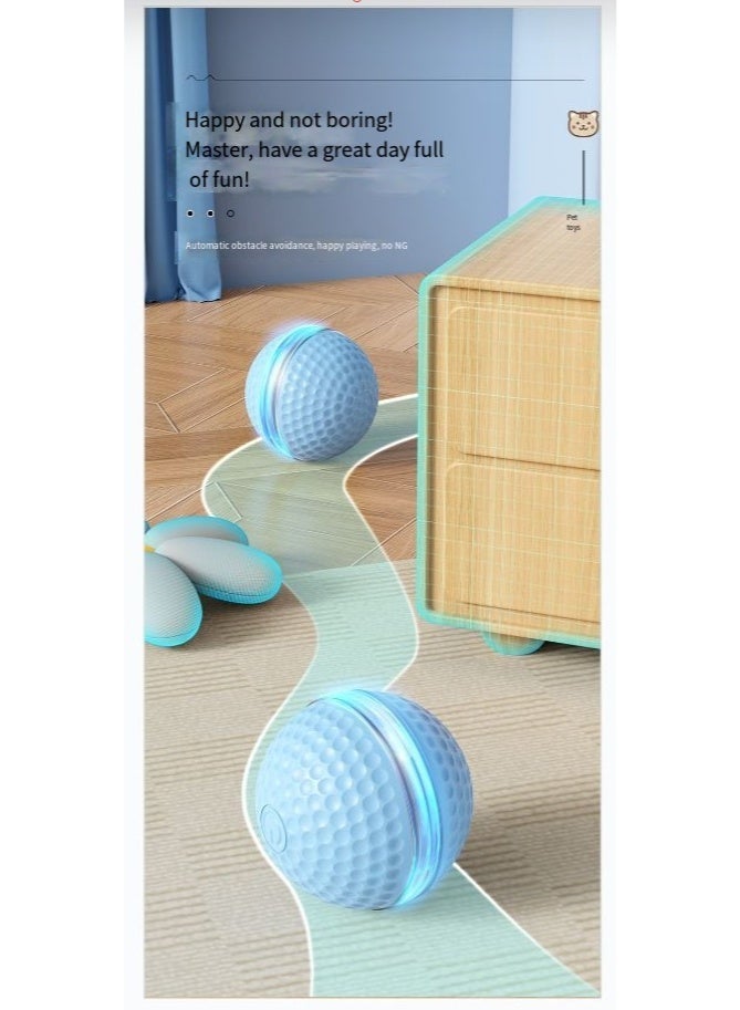 كيو زد كرتان لعبة للحيوانات الأليفة لإثارة القطط، كرات دوارة تعمل بالجاذبية، كرات ترفيهية ذاتية للقطط، مقاومة للعض، لتخفيف المرح، كرات دوارة أوتوماتيكية. - Image 5