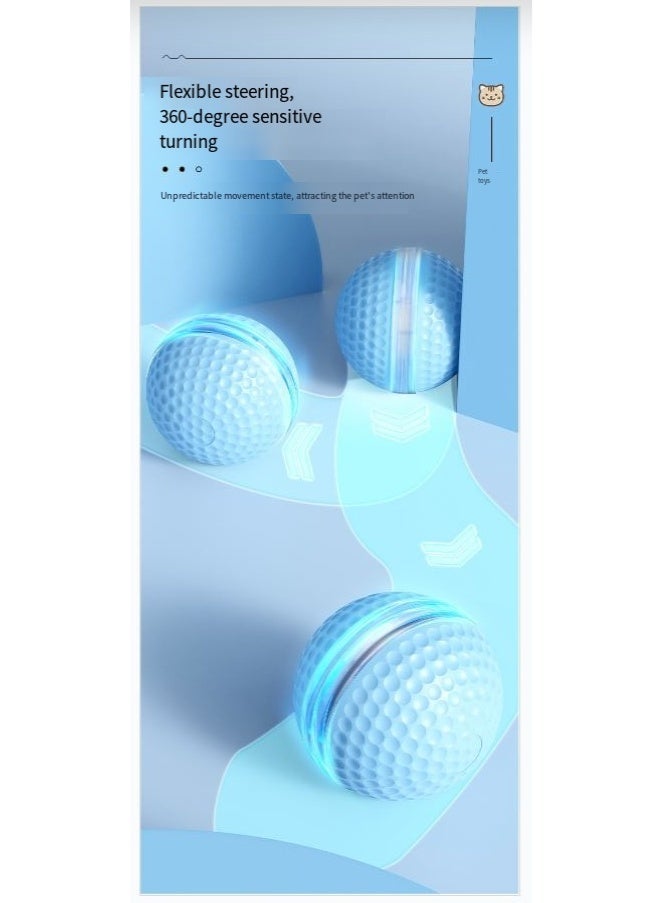 كيو زد كرتان لعبة للحيوانات الأليفة لإثارة القطط، كرات دوارة تعمل بالجاذبية، كرات ترفيهية ذاتية للقطط، مقاومة للعض، لتخفيف المرح، كرات دوارة أوتوماتيكية. - Image 2