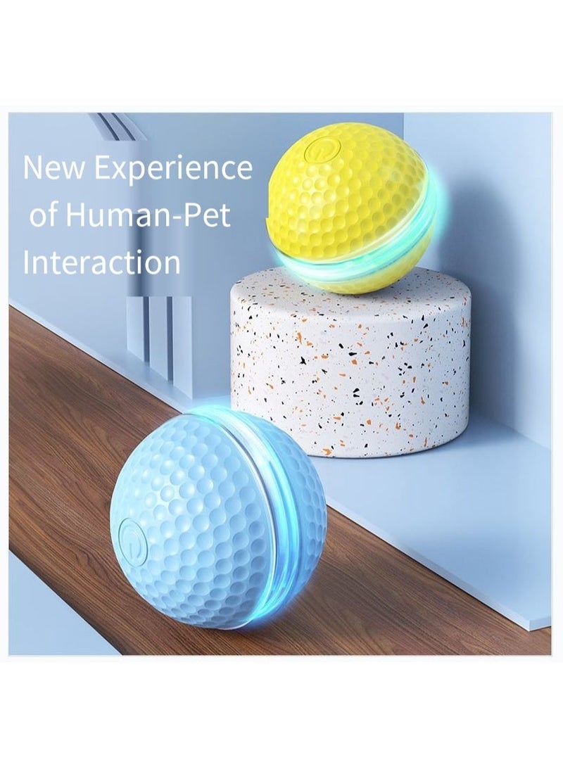 كيو زد كرتان لعبة للحيوانات الأليفة لإثارة القطط، كرات دوارة تعمل بالجاذبية، كرات ترفيهية ذاتية للقطط، مقاومة للعض، لتخفيف المرح، كرات دوارة أوتوماتيكية. - Image 3