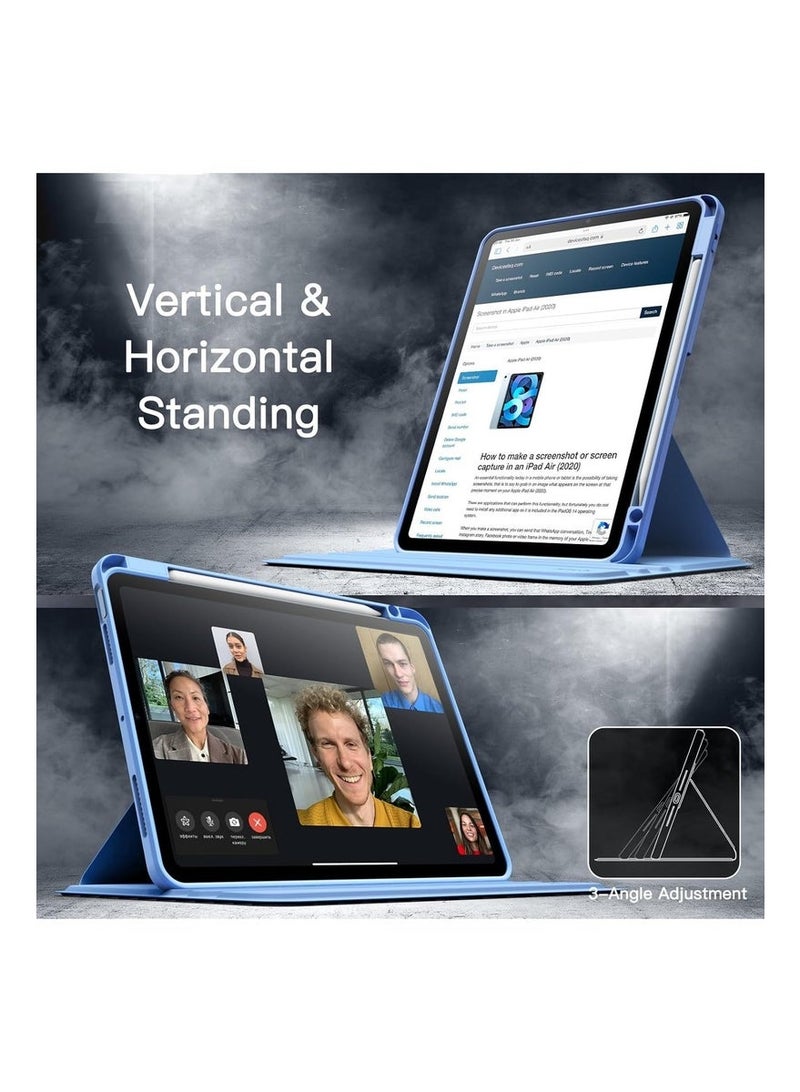 LEDIN 2 in 1 Rotating Case for iPad 10th Generation 10.9 inch (2022) with Pencil Holder,360 Degree Rotation Protective Stand Slim Cover Clear Back, Auto Wake/Sleep With Tempered Glass - Image 3