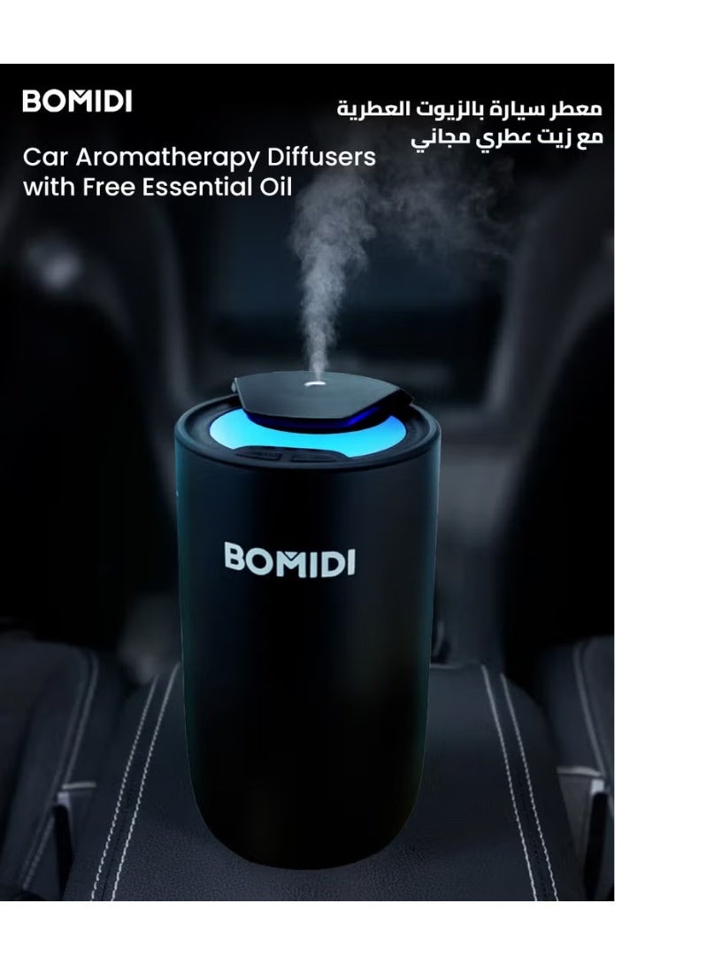 باميدي جهاز AD03 الذكي لتوزيع الزيوت العطرية بدون ماء - جهاز محمول للعلاج بالروائح العطرية مع إمكانية إعادة الشحن من النوع C، وبطارية 2000 مللي أمبير/ساعة، وزيت كوت دازور 15 مل - Image 1