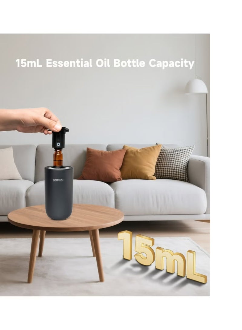 باميدي جهاز AD03 الذكي لتوزيع الزيوت العطرية بدون ماء - جهاز محمول للعلاج بالروائح العطرية مع إمكانية إعادة الشحن من النوع C، وبطارية 2000 مللي أمبير/ساعة، وزيت كوت دازور 15 مل - Image 3