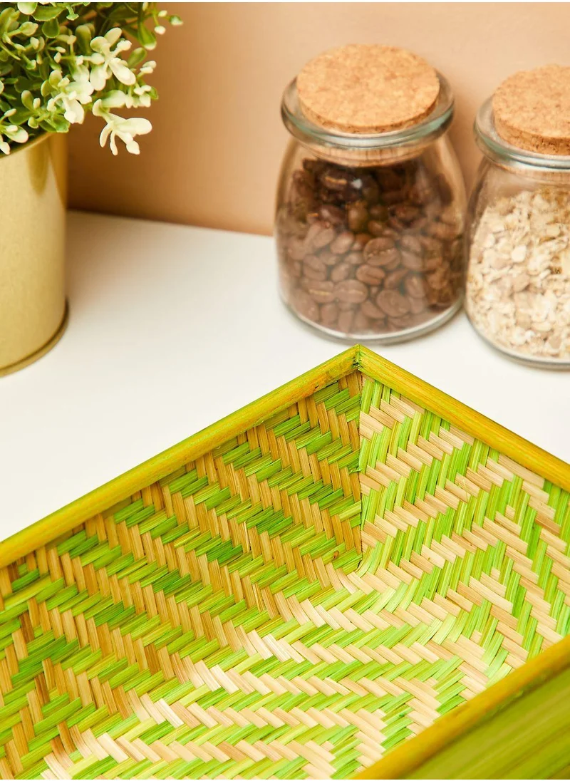 Ayra Green Bamboo Cereal Storage Basket