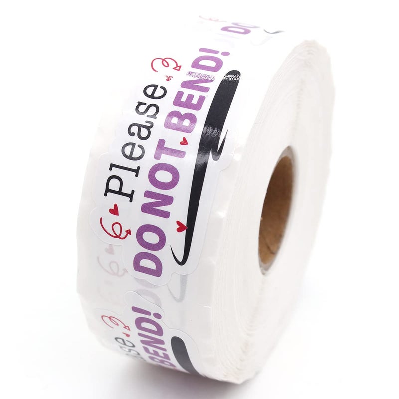 Wailozco Handmade Stickers  Thank You  Please Do Not Bend 500 Labels Per Roll for Small Business  Online Retailers