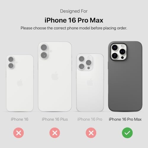CASEGEAR Silicone Snap Fit Back Cover Case Compatible with iPhone 16 Pro Max | 8 Feet Drop Protection | Compatible with MagSafe | 360° Protection | Shockproof & Scratch Resistant | Grey - Image 2