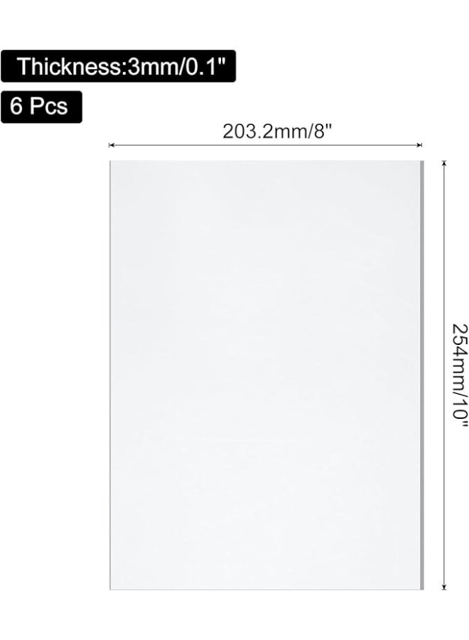 Slasa SLASA 6 Pack Acrylic Sheets 8x10 Inch, 0.1" Thick Clear Plastic Panels, Acrylic Boards for Wall Crafts, Photo Frames, Display Projects, Signs, and Art Projects - Image 2