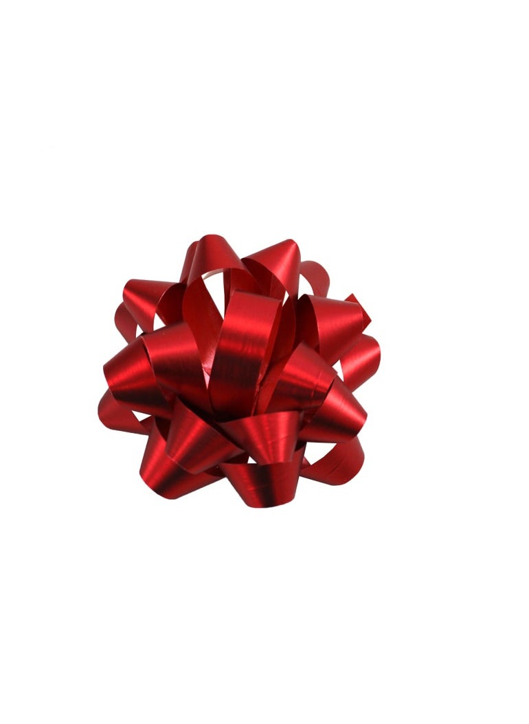 PARTY FUN Metallic Flower Bow Multi Color 2" 4Pcs Box  - Image 1