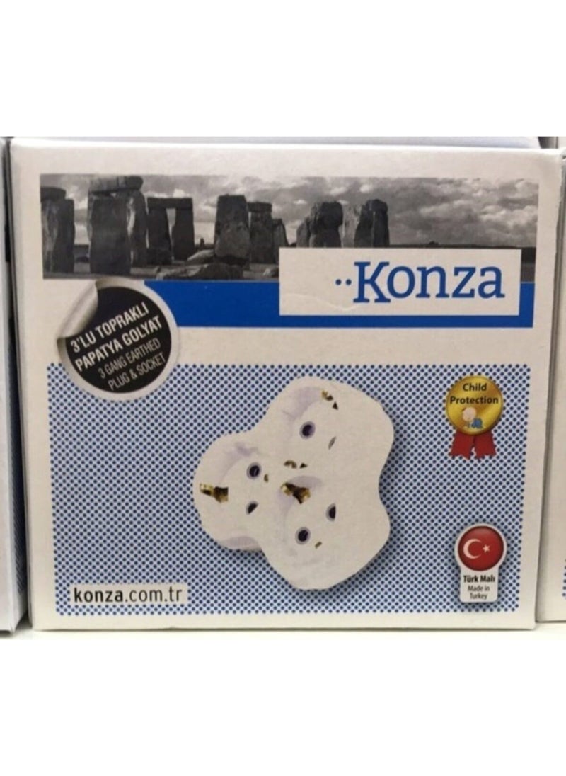 Konza - Triple Child Proof Grounded Goliath Socket - Image 1
