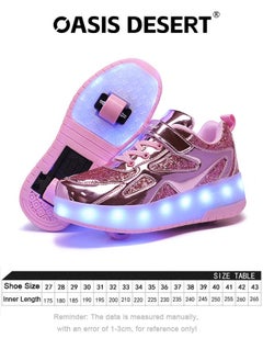 OASIS DESERT LED Flash Light Fashion Shiny Sneaker Skate Shoes With Wheels And Lightning Sole  - Image 2