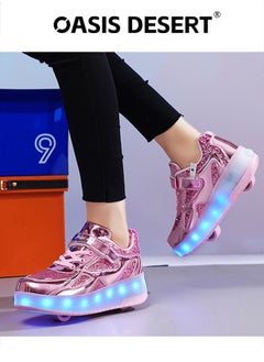 OASIS DESERT LED Flash Light Fashion Shiny Sneaker Skate Shoes With Wheels And Lightning Sole  - Image 3