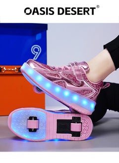 OASIS DESERT LED Flash Light Fashion Shiny Sneaker Skate Shoes With Wheels And Lightning Sole  - Image 4