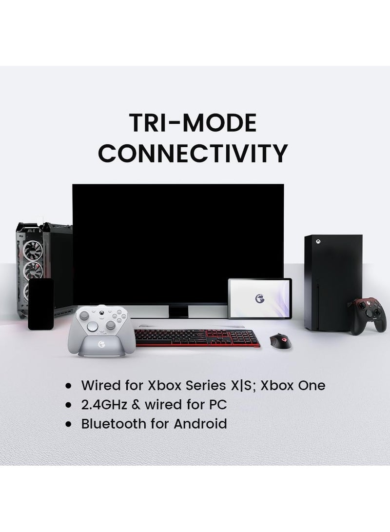 general Classic Gamepad G7 Pro Controller Tri-Mode Connectivity for Xbox PC & Mobile Wireless Controller Plug and Play Gaming Gamepad with TMR sticks, Hall Effect & Clicky Trigger Stops Six-Axis Gyroscope Four Macro Buttons 1000Hz Polling Rate Four Rumble Motors Battery 1200mAh 3.5mm Audio Smart Auto Start-Stop Charging Dock - Image 5