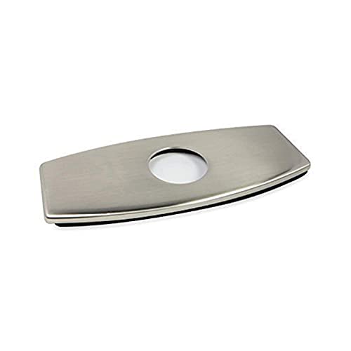 BWE 63 Inch Sink Hole Cover Bathroom Vessel Vanity Sink Faucet Rectangle Cover Deck Plate for 1 Or 3 Hole Escutcheon Brushed Nickel