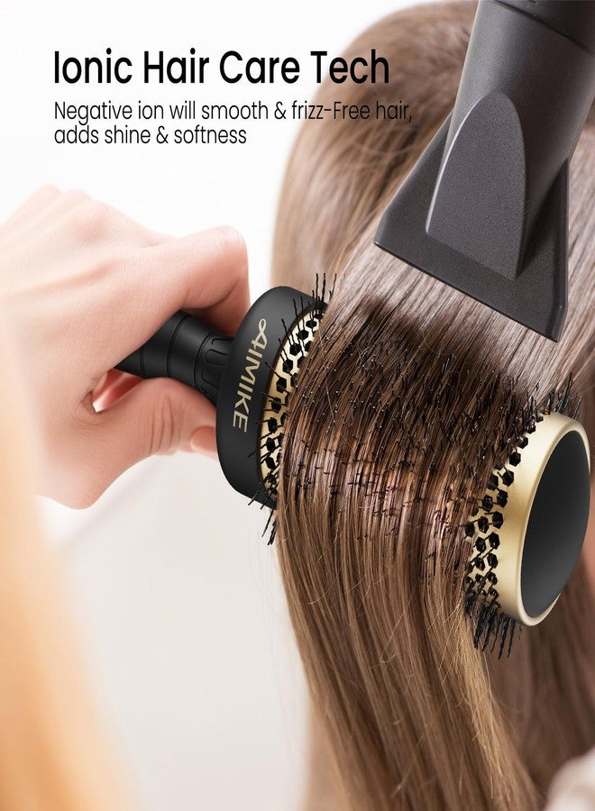 AIMIKE Round Brush for Blow Out, Large Round Hair Brush with Nano Thermal Ceramic Tech, Quick Blow Drying & Styling, Volumizing Blowout Brushes for Women Long Hair, 2.1 in Barrel (Not-electric) - Image 4