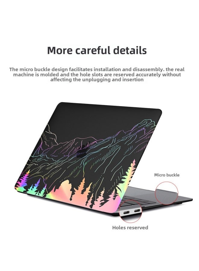 For Apple Laptop Case Case Case Macbook Case Protective Case Laser Cold Hot Cover Air-Color:Lt-16 Transparent Black-Applicable Models:air11(A1465/A1370) - Image 4