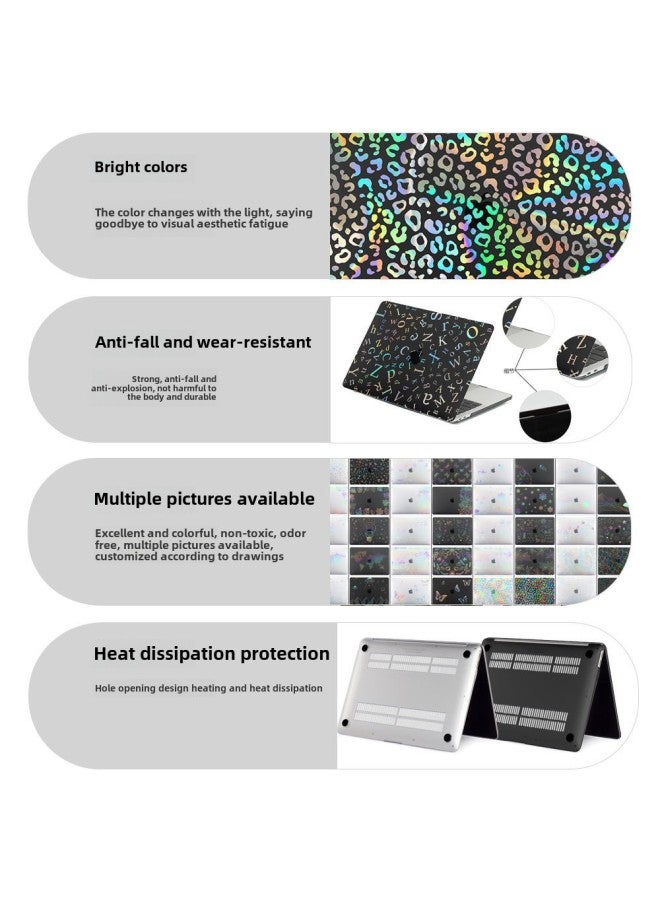 For Apple Laptop Case Case Case Macbook Case Protective Case Laser Cold Hot Cover Air-Color:Lt-16 Transparent Black-Applicable Models:air11(A1465/A1370) - Image 2