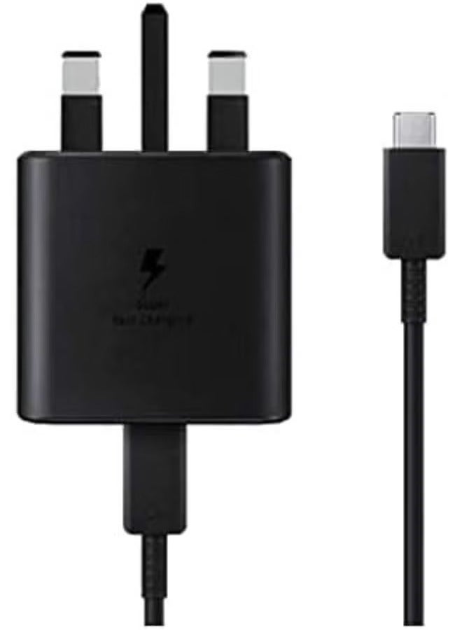 SHOPI Samsung 45W Super Fast Charger 2.0, Wall Charger with Cable (Black)