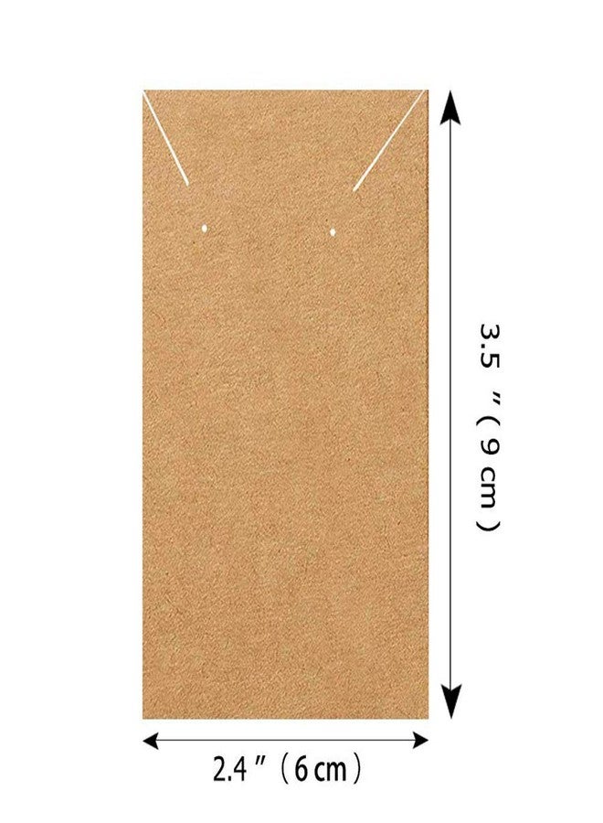 Teensery 150 Pcs Blank Jewelry Display Cards Kraft Paper Necklace Earring Card Holder for Ear Studs, Earrings, Necklaces, 3.5 x 2.4 Inch - Image 4