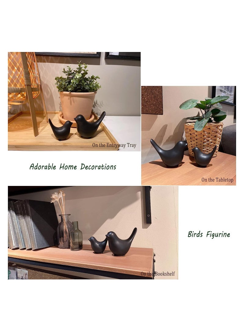 KASTWAVE 2pcs Ceramic Bird Statue Home Decor - Image 4