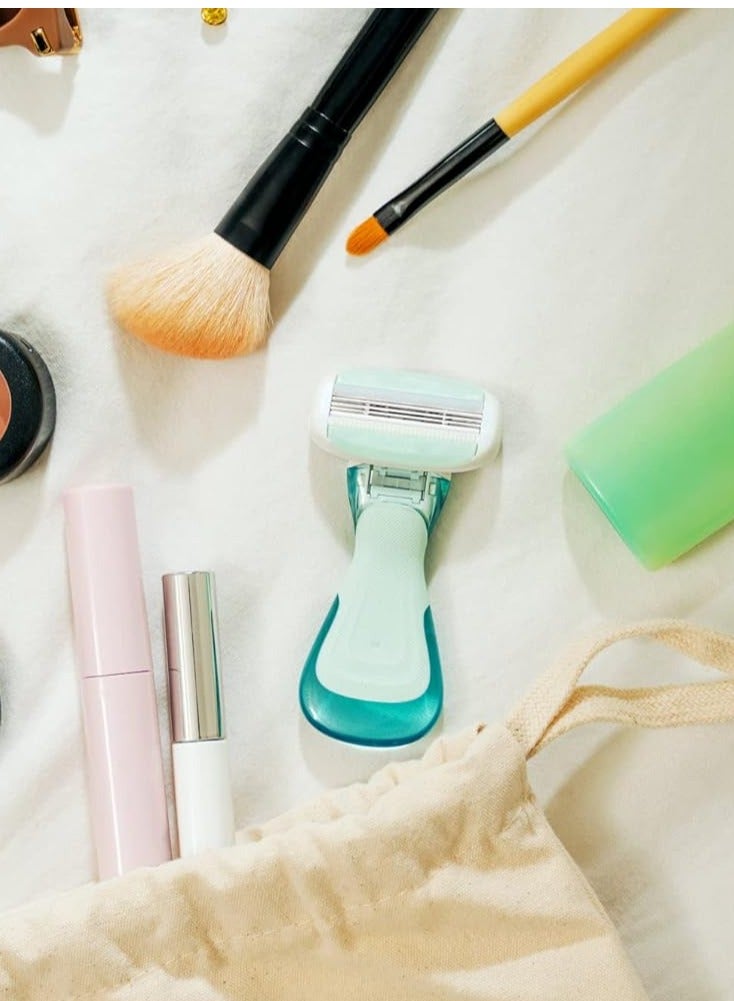 Dorco Eve 6 Women's Razor with 6 Blades - 1 Handle + 2 Heads - Image 5