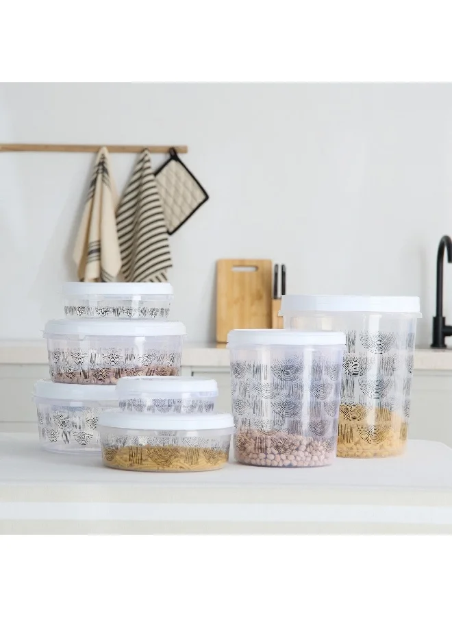 Home Box Spectra 5-Piece Sapphire Printed Container Set 5500 ml