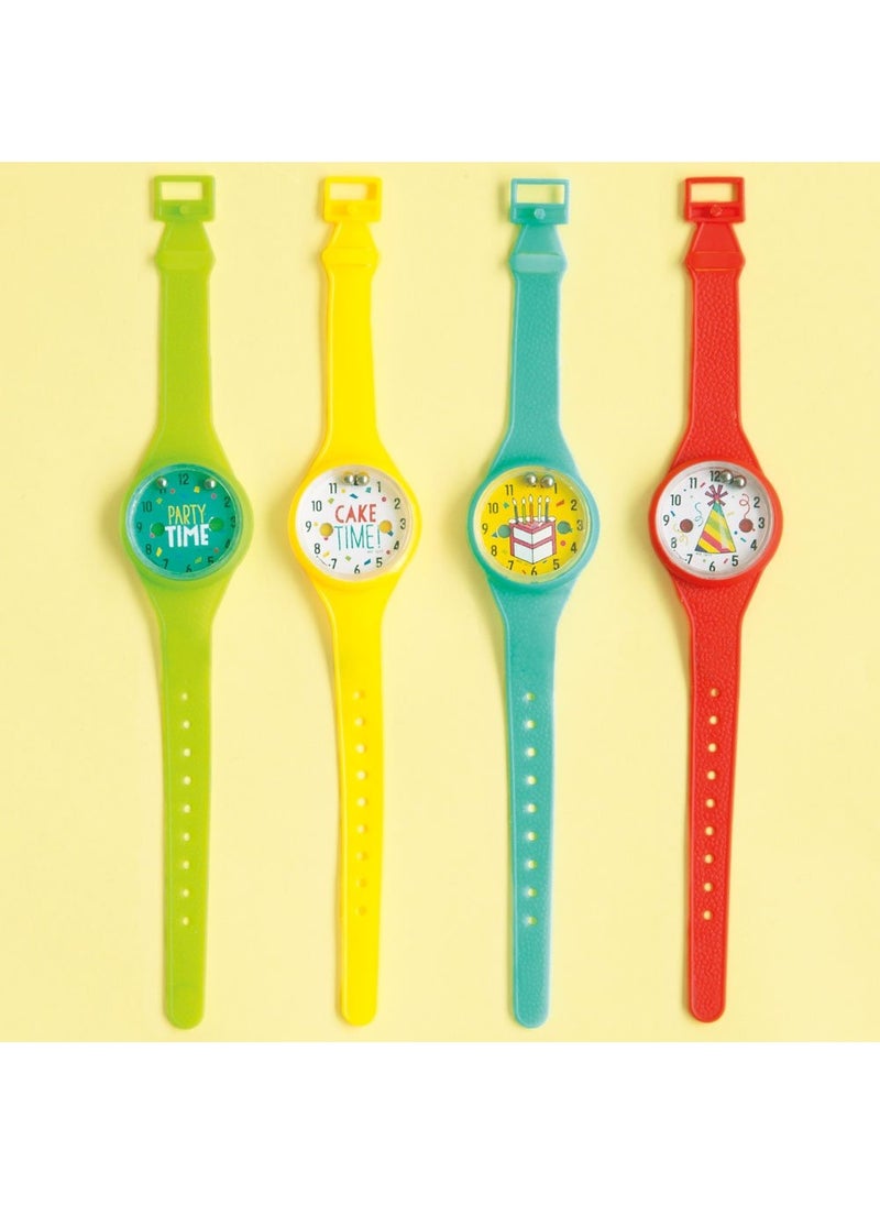 Unique Puzzle Watches Multicolor Plastic Toy 4-Pack - Image 3